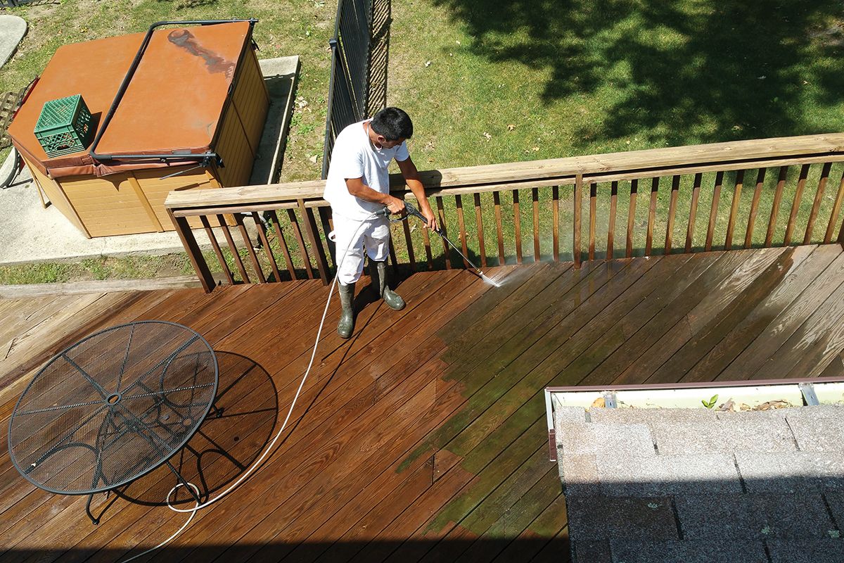 Power Washing the deck