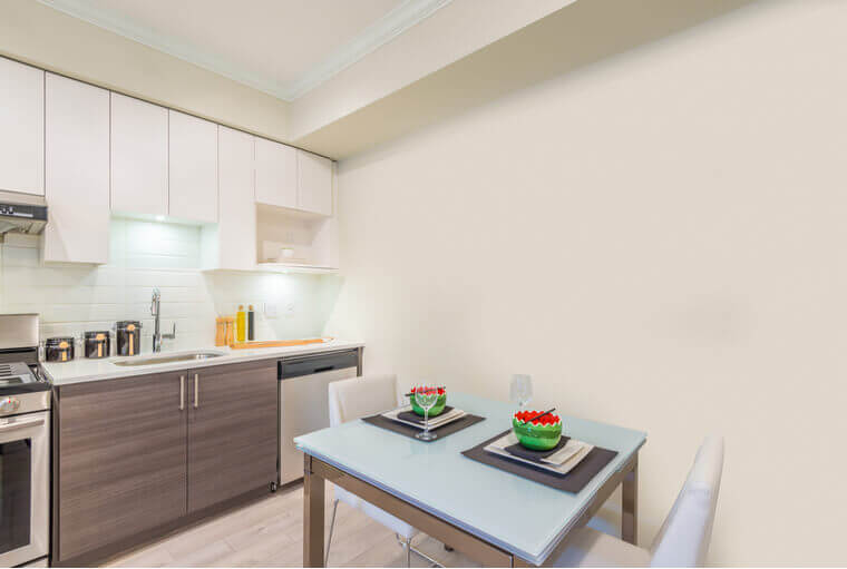 Modern dining room in luxury house Modern dining room in luxury house