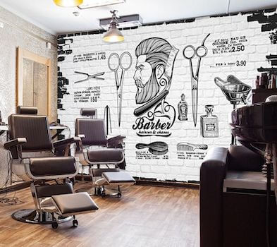  A mural on a barbershop wall