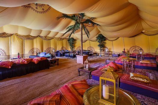 A decorated Bedouin tent