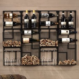 Wall-mounted wine rack