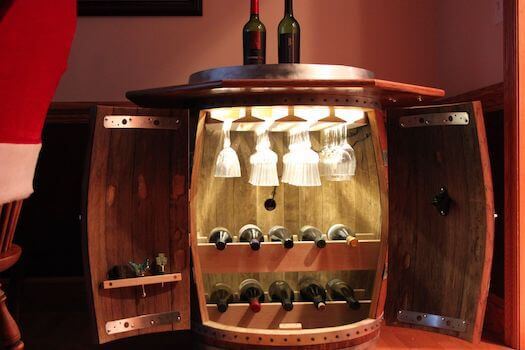 Wine barrel storage unit Wine barrel storage unit