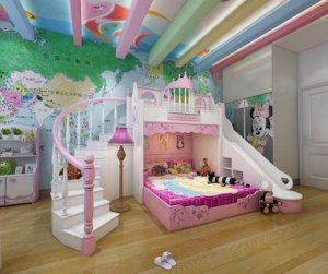 A princess-themed bed