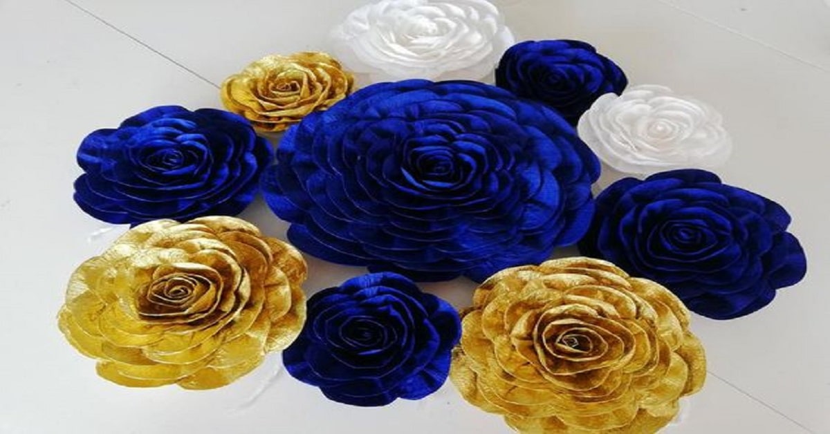 Gold and Blue Folowers Gold and Blue Folowers