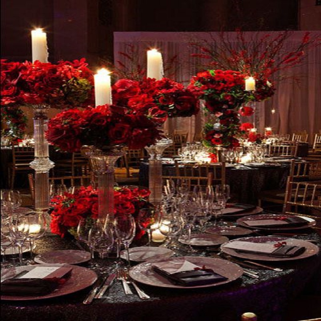 Table Decor roses Table Decor roses