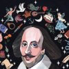 artist’s creative rendition of Shakespeare for the book A Stage Full of Shakespeare Stories