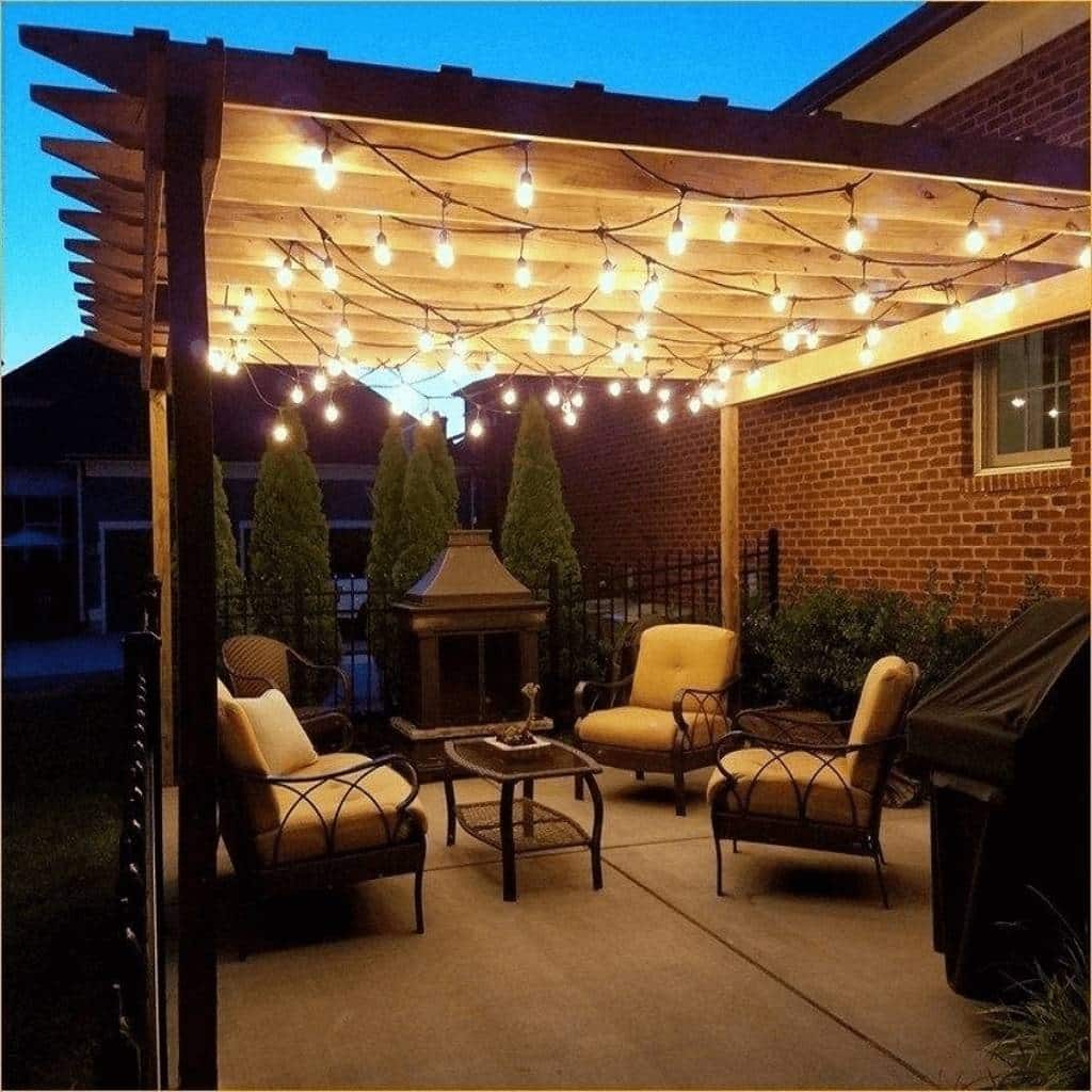 pictures of pergolas with lights
