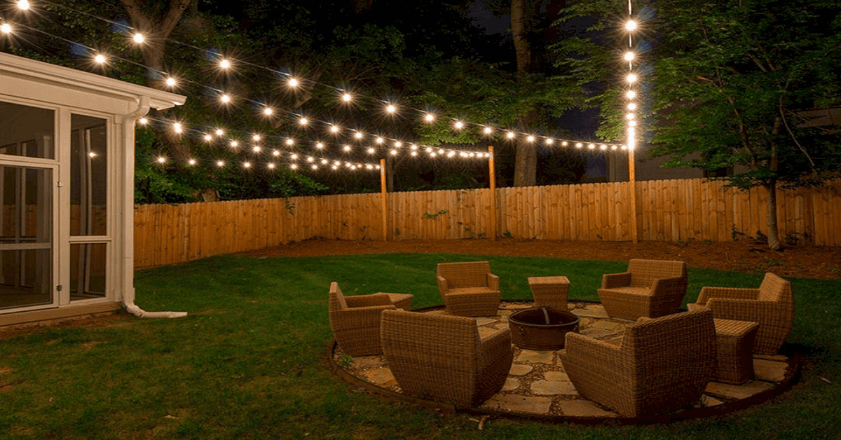 Back Patio and String Lights