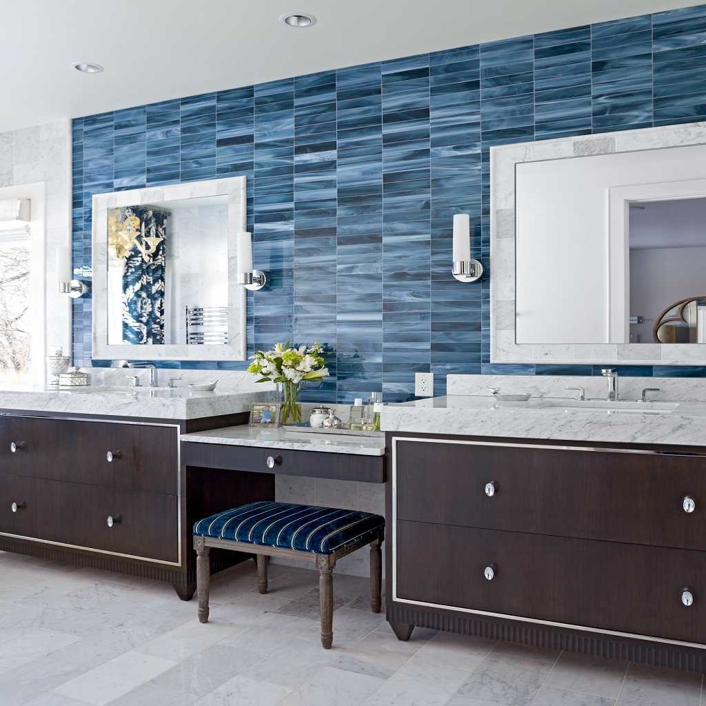 Blue Subway Tile Vanity Bathroom Ideas Blue Subway Tile Vanity Bathroom Ideas