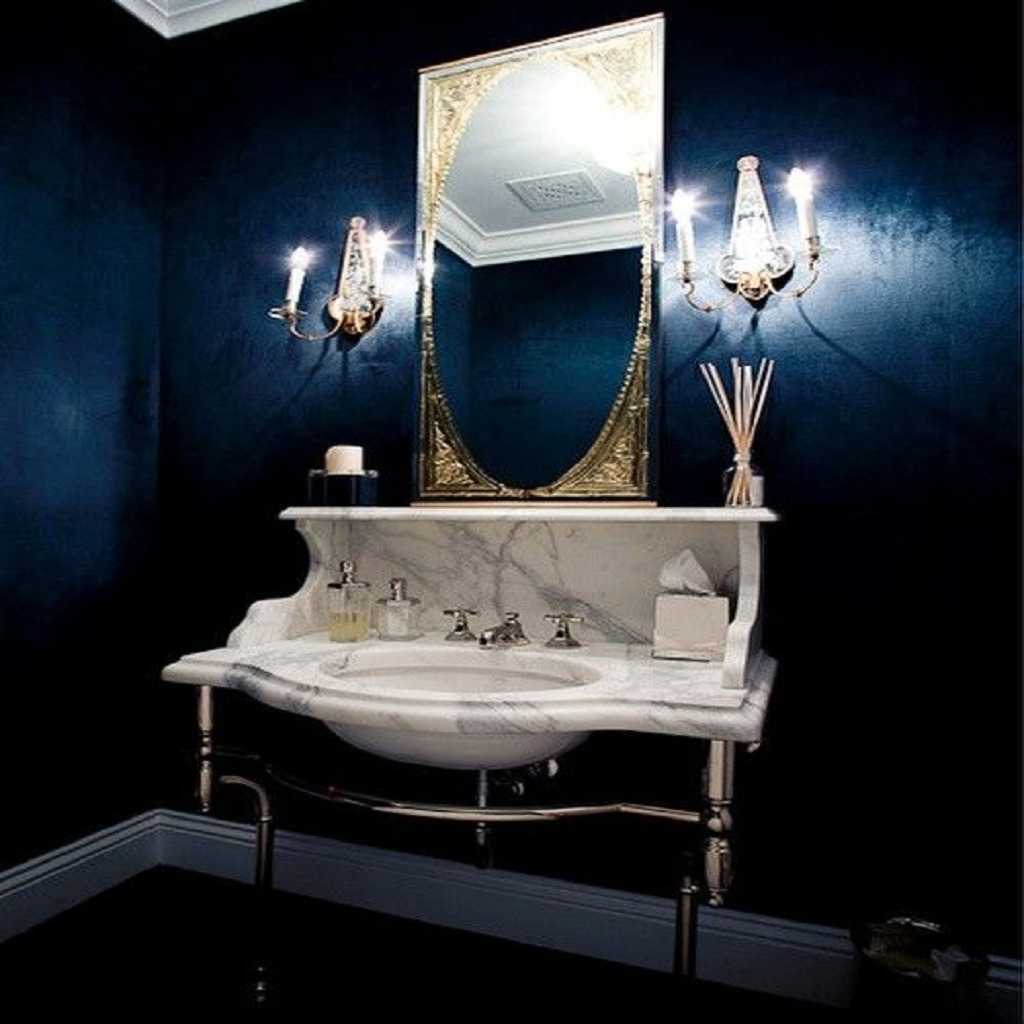 Dark Mystery Blue Vanity Bathroom Dark Mystery Blue Vanity Bathroom