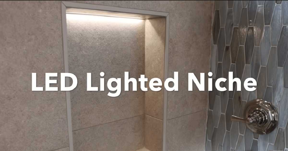 DIY LED lighted shower niche DIY LED lighted shower niche