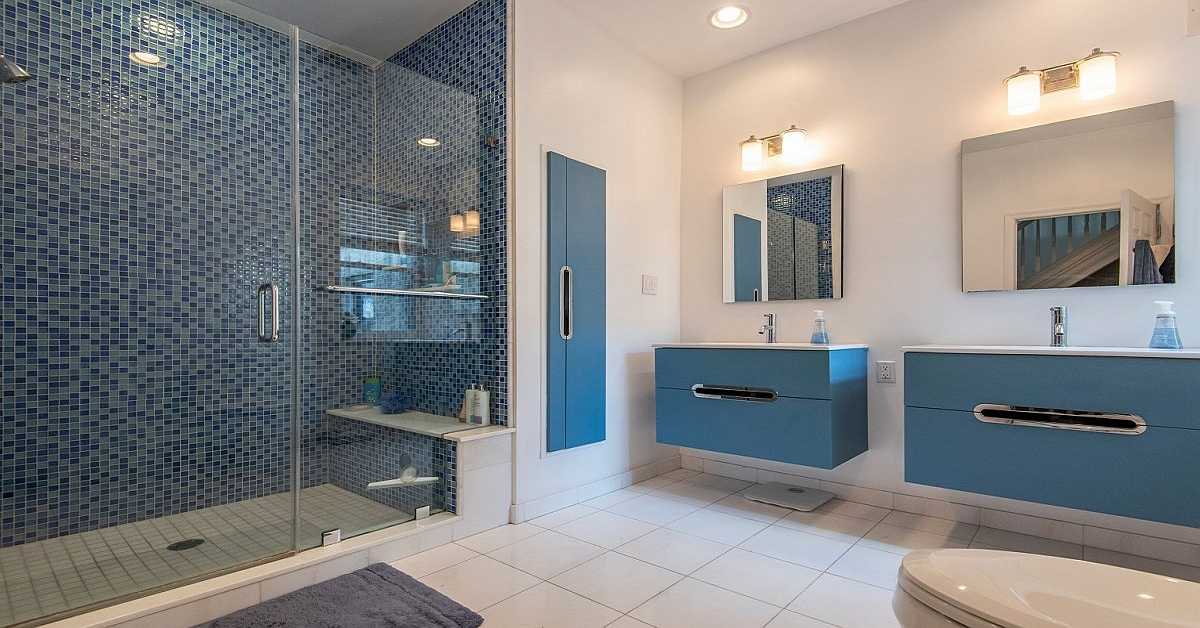 Modern Blue Vanity Bathroom Ideas