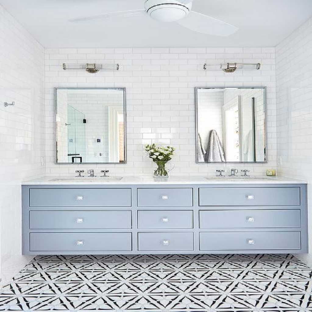 Pastel Blue Vanity Bathroom