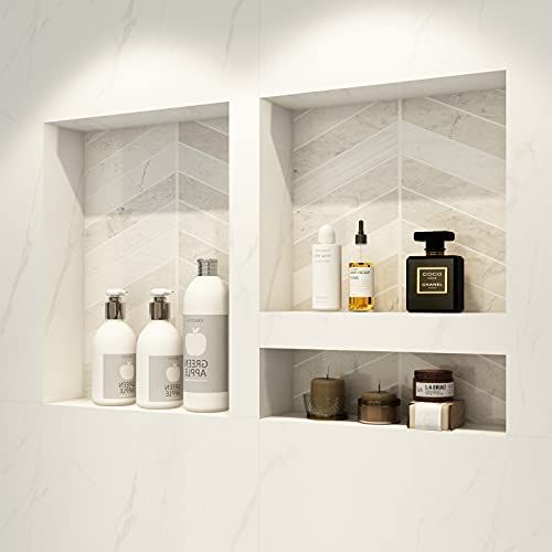 Recessed tile shower shelf Recessed tile shower shelf