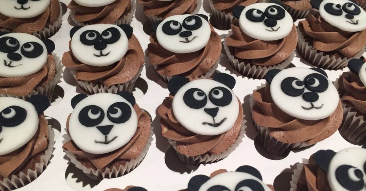 Mini panda cupcake Mini panda cupcake