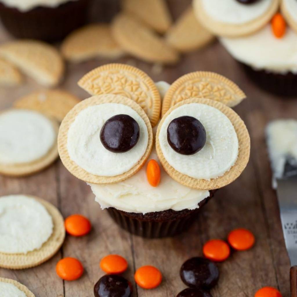 Cute Oreo Owl cupcake