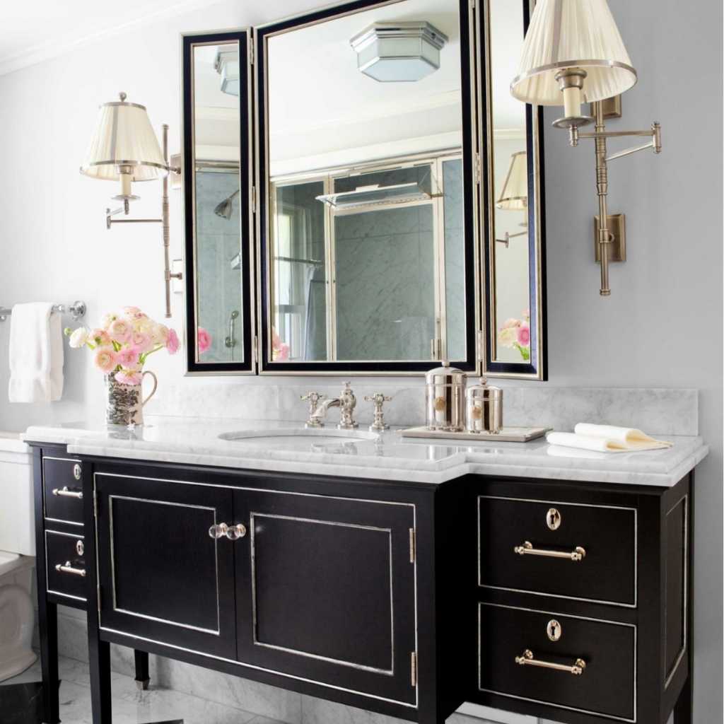 French-Style Black Vanity Bathroom Ideas French-Style Black Vanity Bathroom Ideas