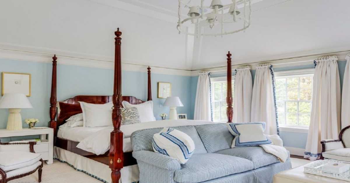 Light blue walls and white accents Light blue walls and white accents