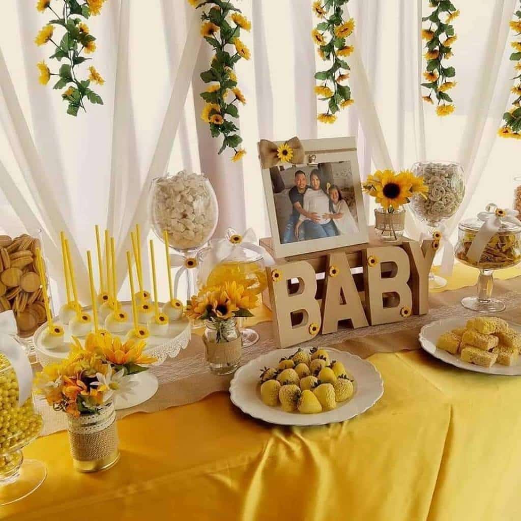 Sunflower baby shower ideas