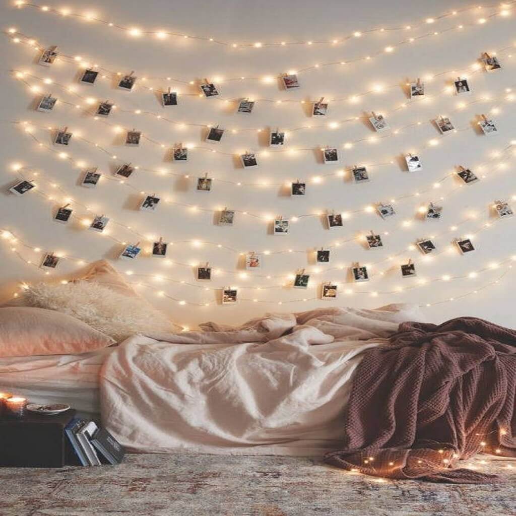 Aesthetic bedroom ideas fairy lights