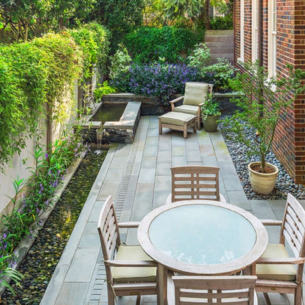 An Asian side patio An Asian side patio