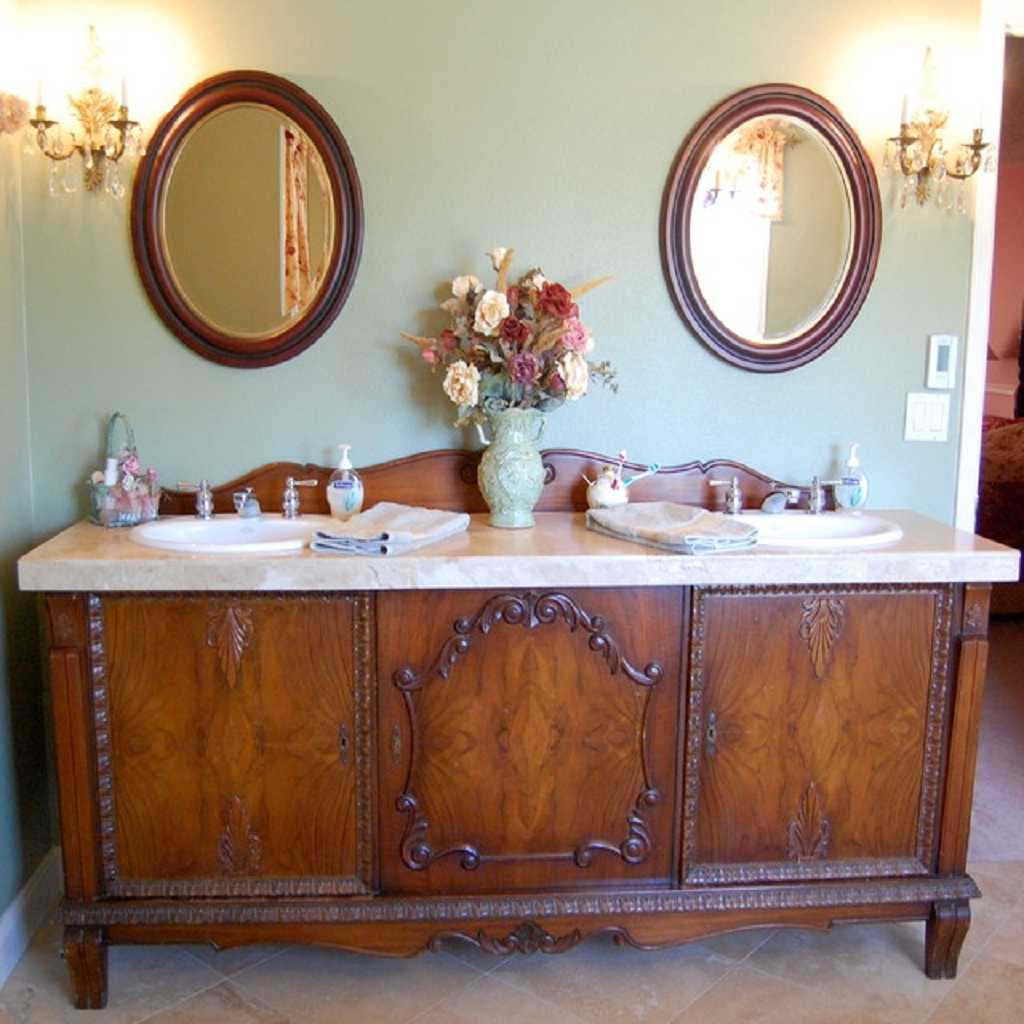 Antique and Vintage Bathroom Double Sink Ideas