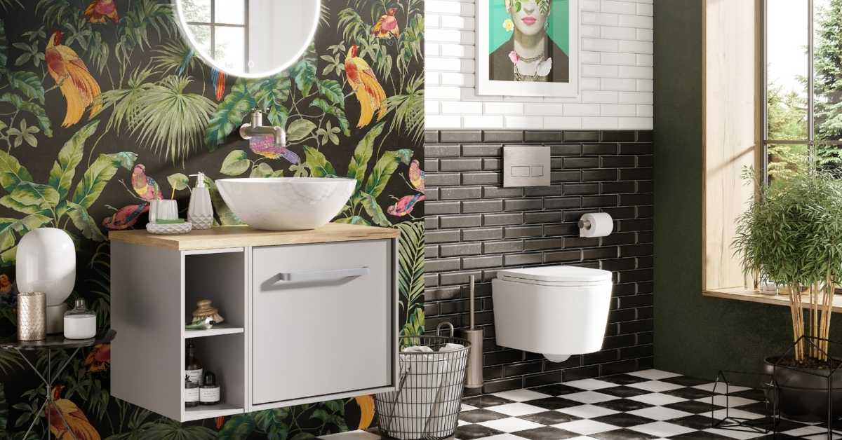 Artsy Black Vanity Bathroom Ideas