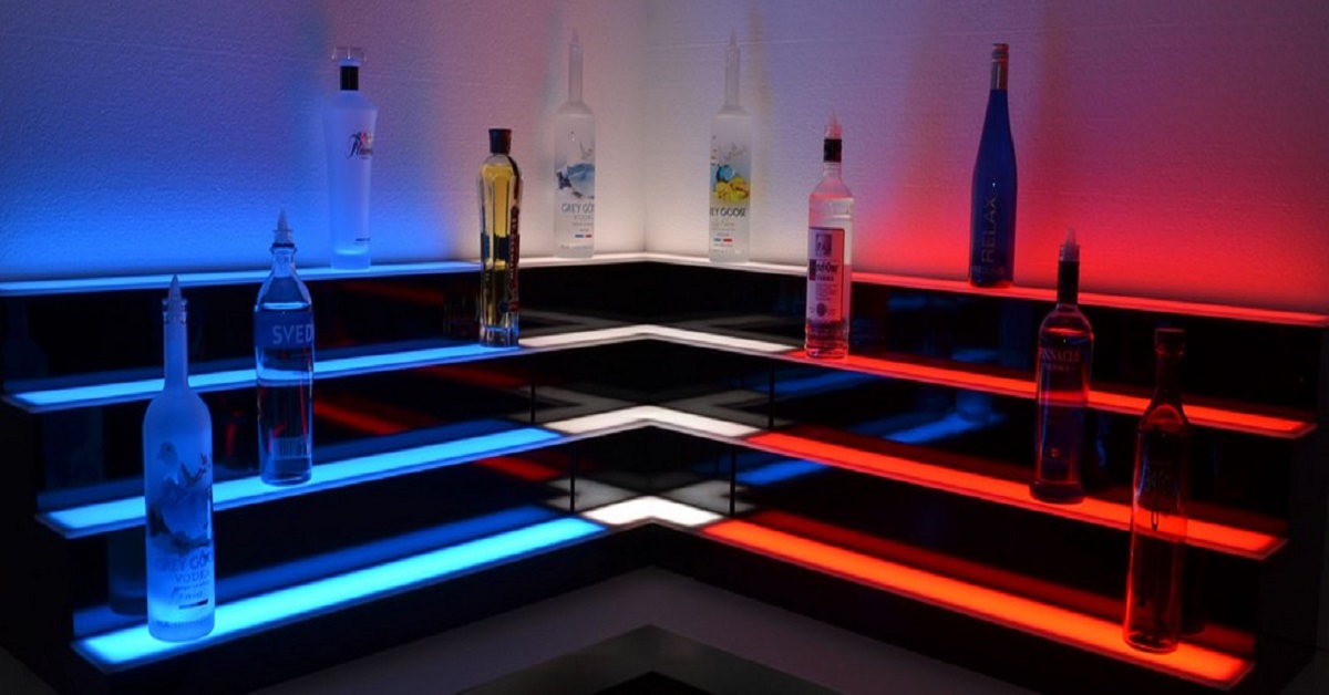 Bar Shelf Lighting Ideas Bar Shelf Lighting Ideas