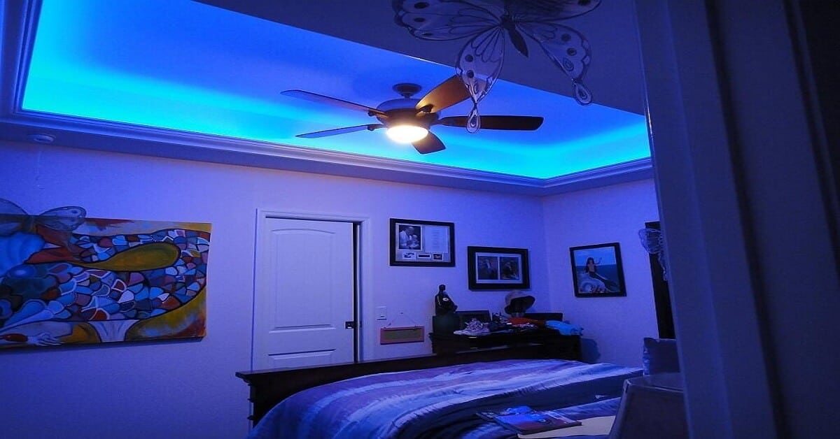 Bedroom blue lights ideas for adults