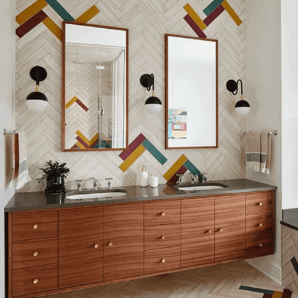 Classic Natural Wood And Modern Double Vanity Bathroom Ideas Classic Natural Wood And Modern Double Vanity Bathroom Ideas