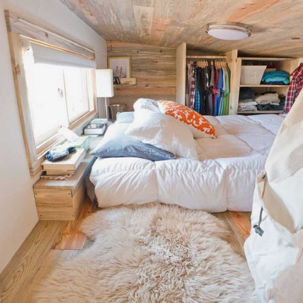 Cramped cabin-style loft