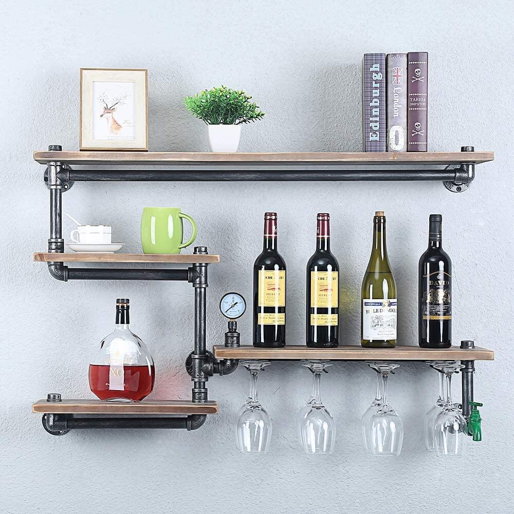 17 Bar Shelf Ideas & 50+ Home Bar Designs - Guyabouthome