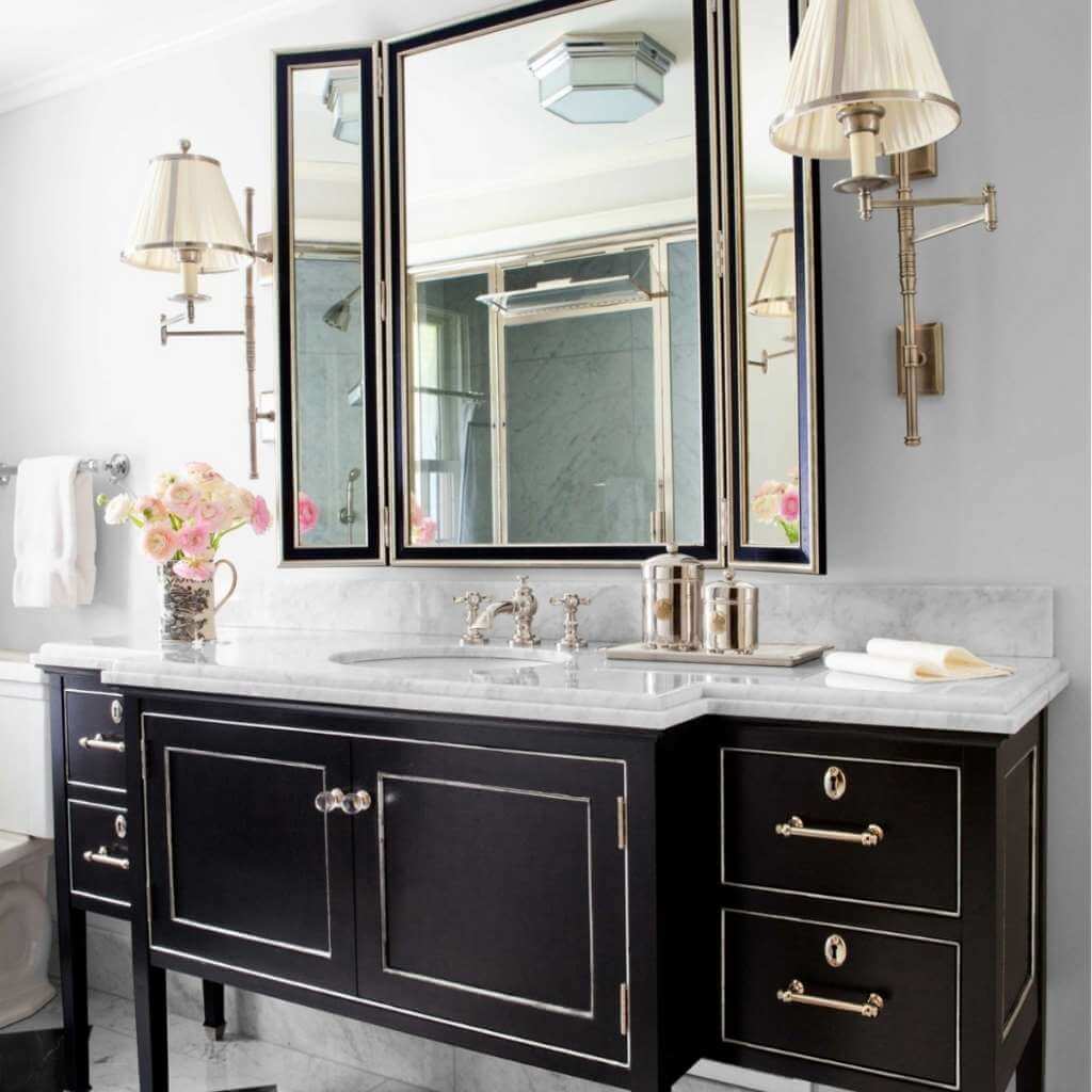 French-Style Black Vanity Bathroom Ideas French-Style Black Vanity Bathroom Ideas