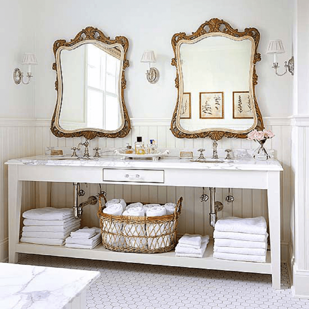 French Style Double Vanity Bathroom