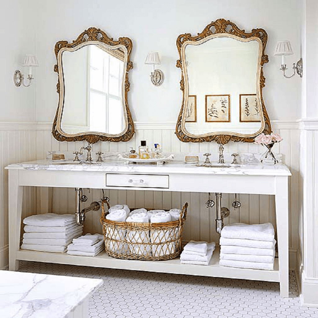 French Style Double Vanity Bathroom French Style Double Vanity Bathroom