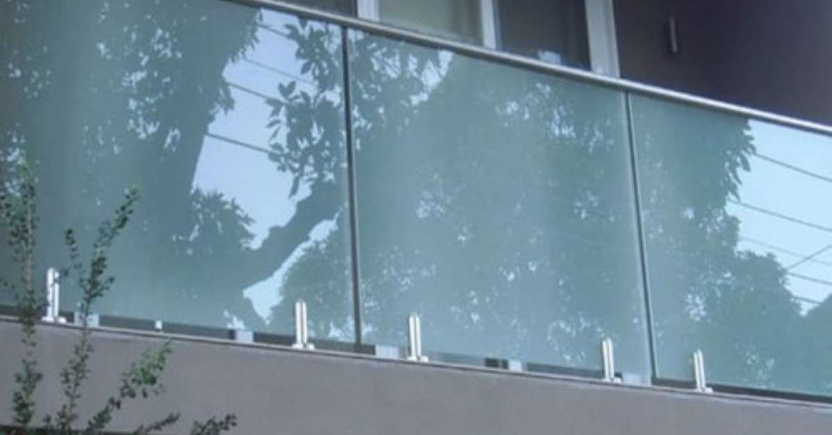 Frosted toughened glass design for balcony