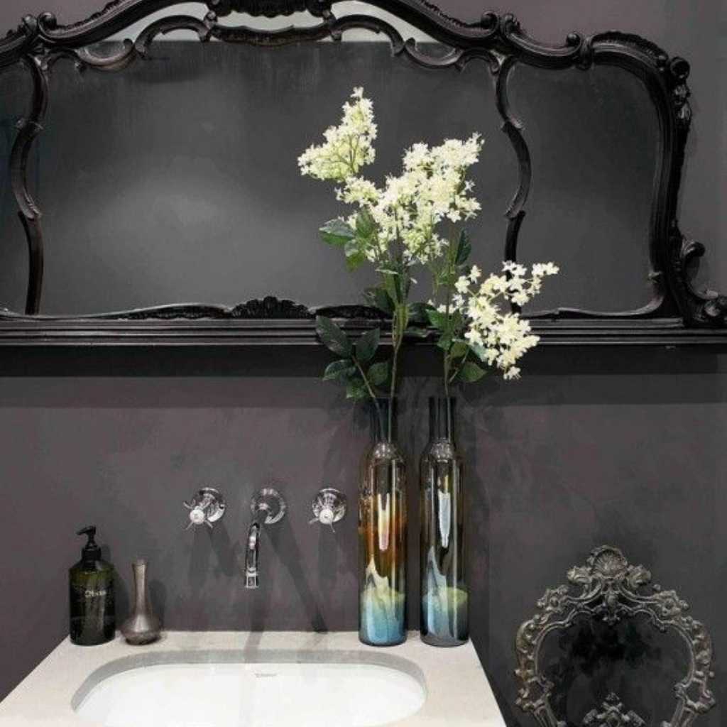 Gothic and Bold Black Vanity Bathroom Ideas