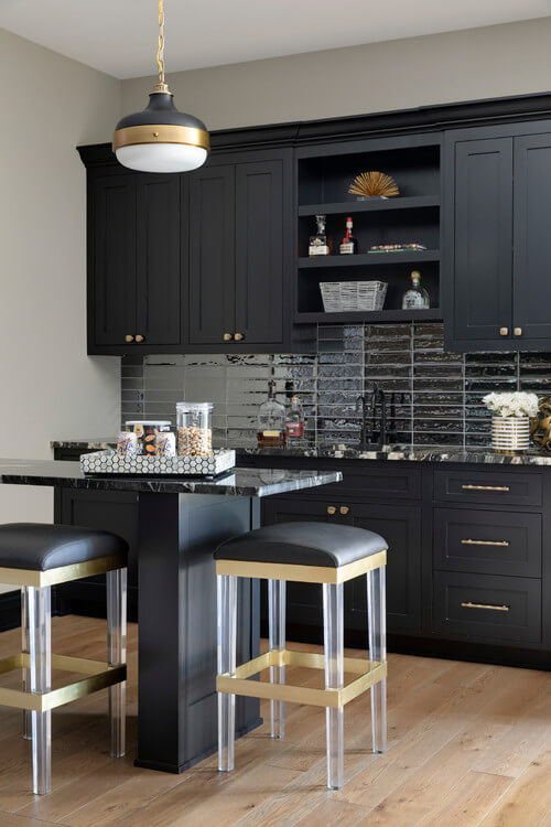 grey elegance home bar shelf ideas