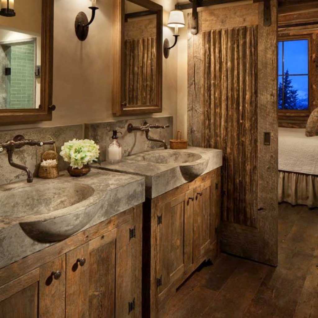 Huge Rustic Master Bathroom Double Sink Vanity Ideas Huge Rustic Master Bathroom Double Sink Vanity Ideas