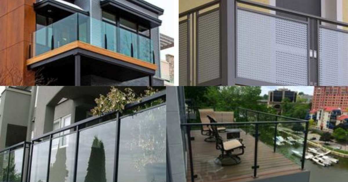 Image of houses with glass design for balcony Image of houses with glass design for balcony