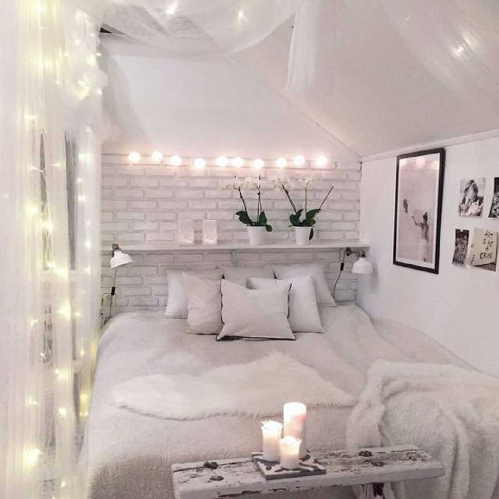 Lighted canopy bedroom