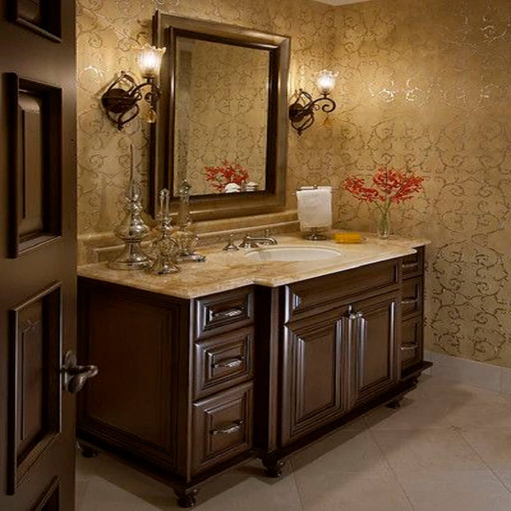Maderno Mimosa Vanity Bathroom Wallpaper Maderno Mimosa Vanity Bathroom Wallpaper