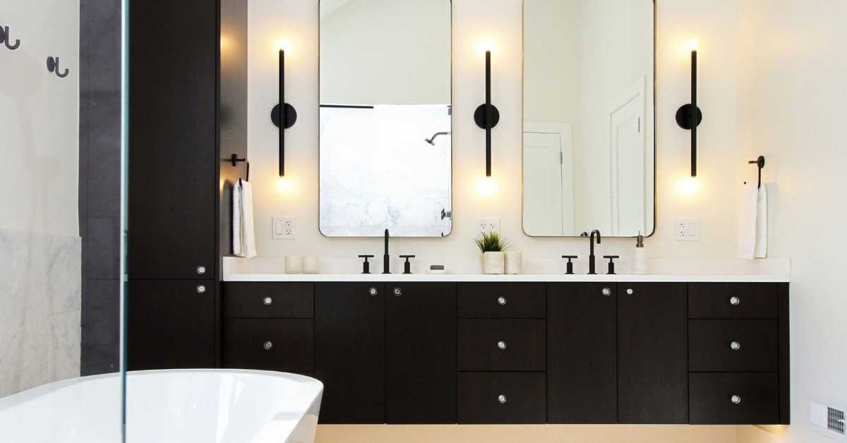 Modern and Glamourous Master Bathroom Double Sink Vanity Ideas 
