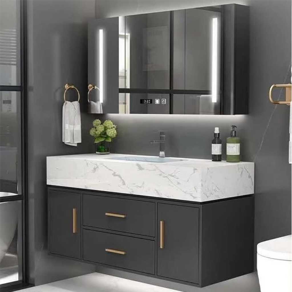 Modern and Luxurious Black Vanity Bathroom