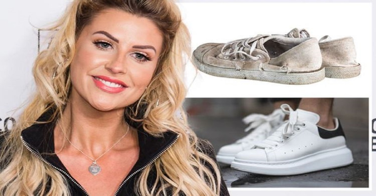 Mrs. Hinch’s process of transforming white trainers Mrs. Hinch’s process of transforming white trainers