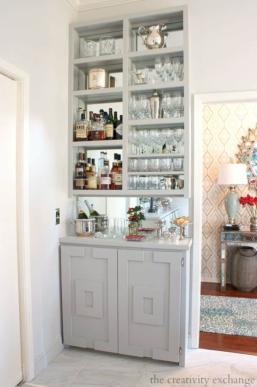 narrow bar shelving