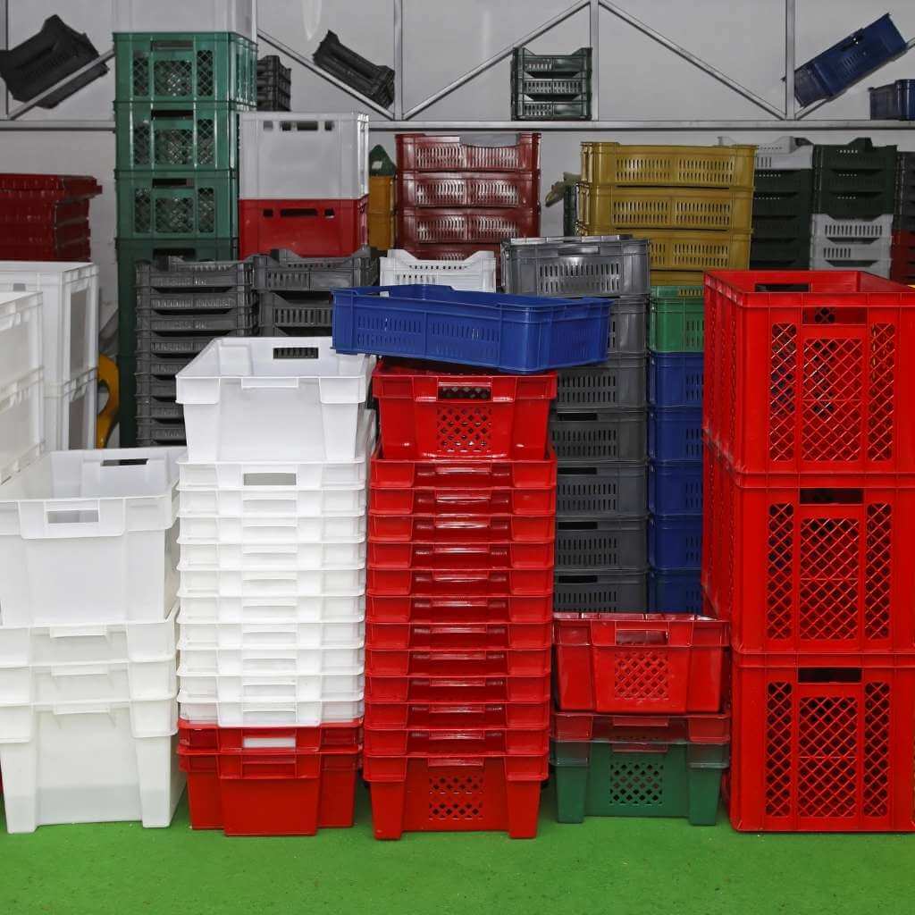 Rouch bin with egg crates Rouch bin with egg crates