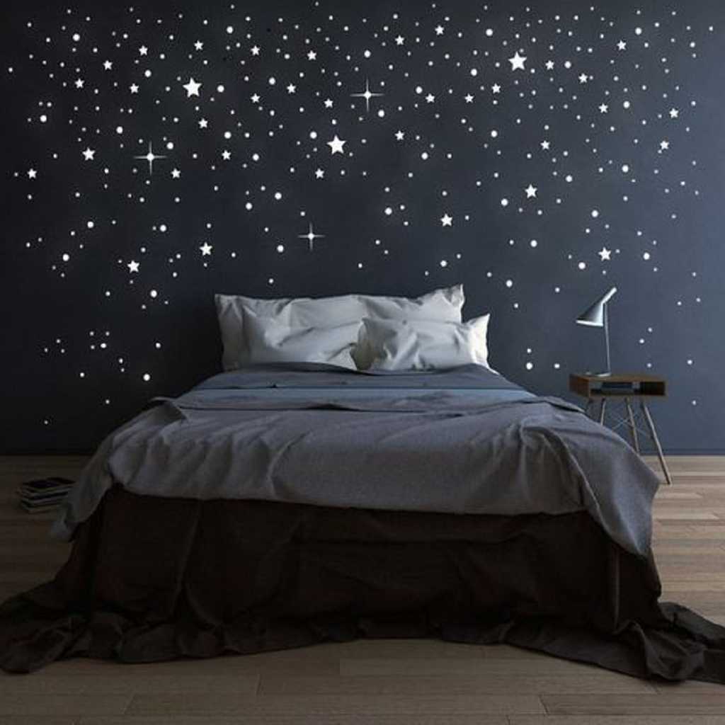 Starry wall bedroom design