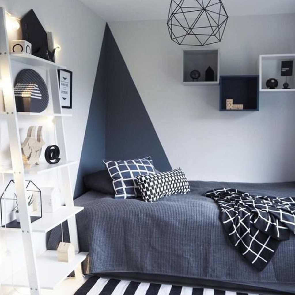 Stylish corner bedroom