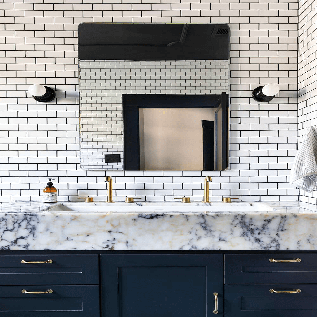 Subway Tile Bathroom Vanity Backsplash Subway Tile Bathroom Vanity Backsplash